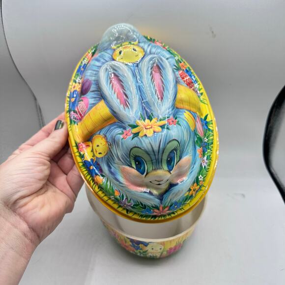 Vintage Easter Bunny Spring Candy Container by Ullman Retro Kitschy - Picture 3 of 8